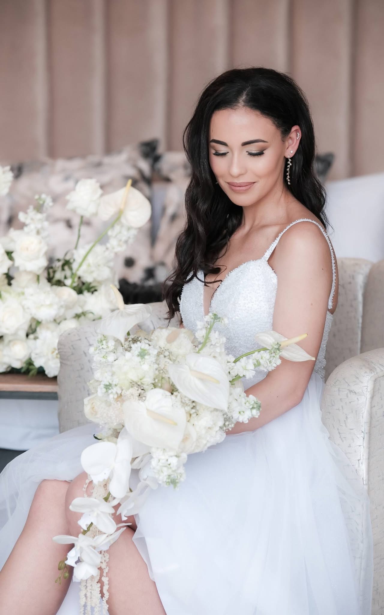 Bridal makeup detail